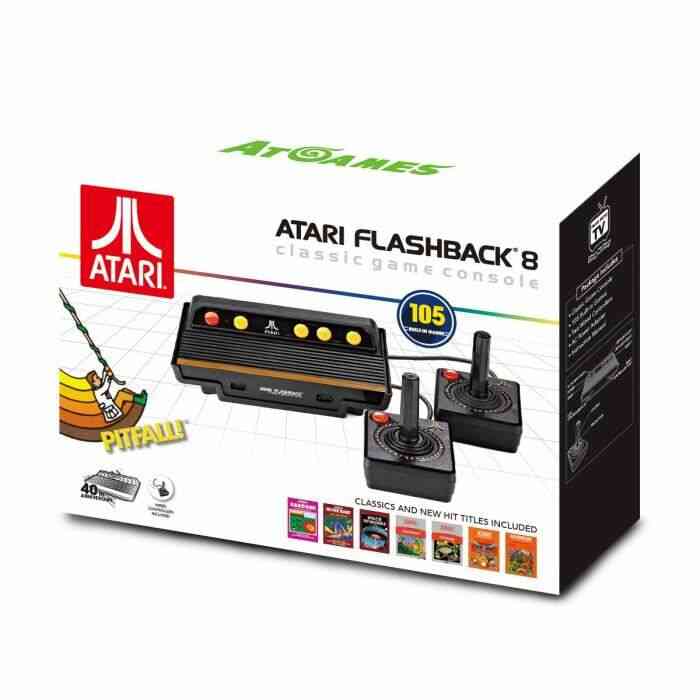 AtGames Atari Flashback 8 - 105 jeux intégrés - Jeu TV Plug-and-Play - noir
