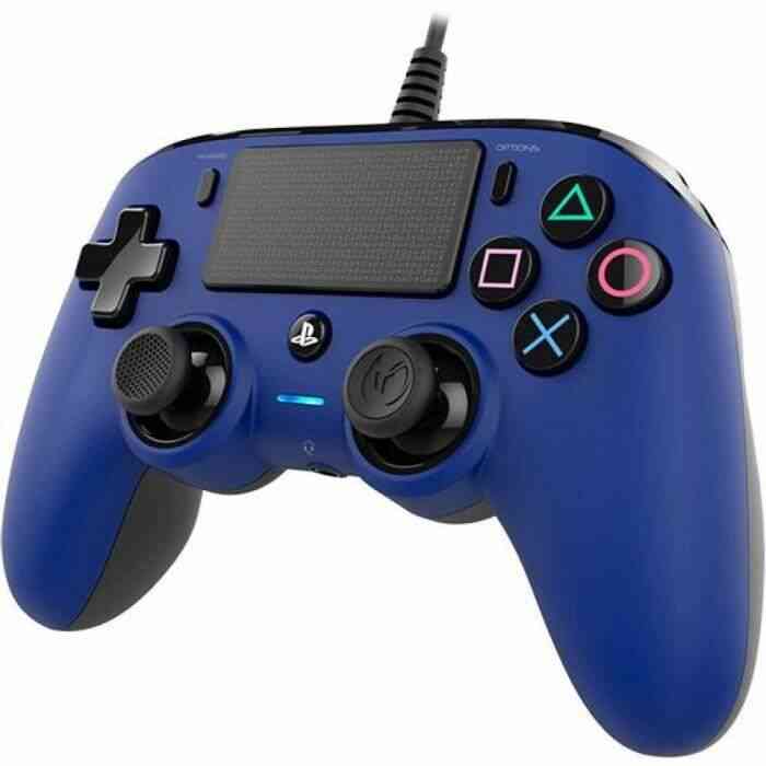 Manette filaire officielle PS4 bleue (PS4)