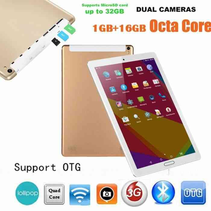 10.1in Quad-Core 1 + 16G Android 6.0 Dual Sim Camera Phone Pad Wifi Tablet PC pb087