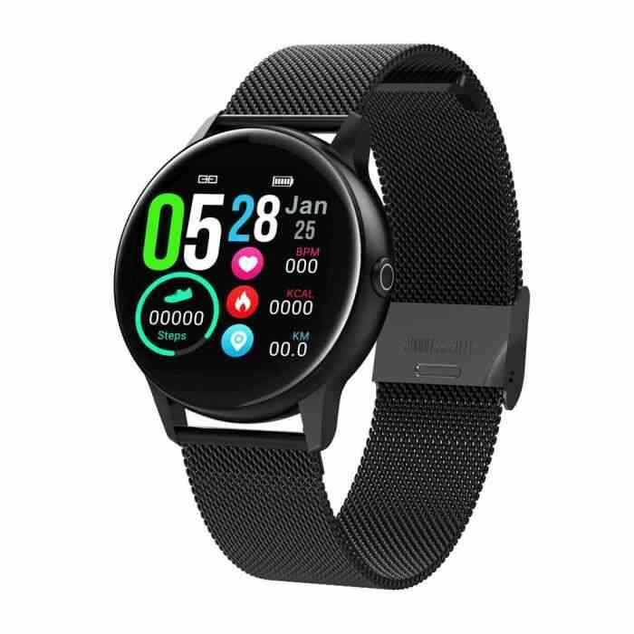 2020 nouveau DT88 Smartwatch IP68 étanche portable dispositif moniteur de fréquence cardiaque sport montre intellig - Black - WL4062