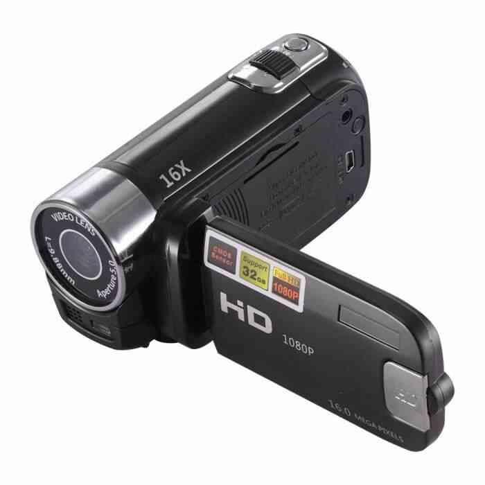 2,7 pouces DV appareil photo numérique 1080P caméra vidéo avec sortie AV norme européenne -noir