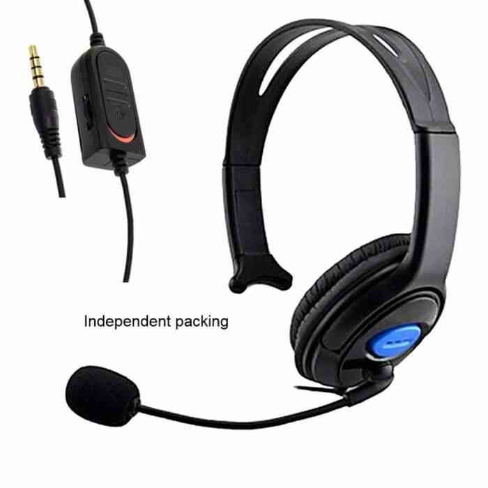 3.5mm Jack filaire écouteur casque de jeu simple face jeu casque suppression de bruit avec micro pour PS4 jeu PC