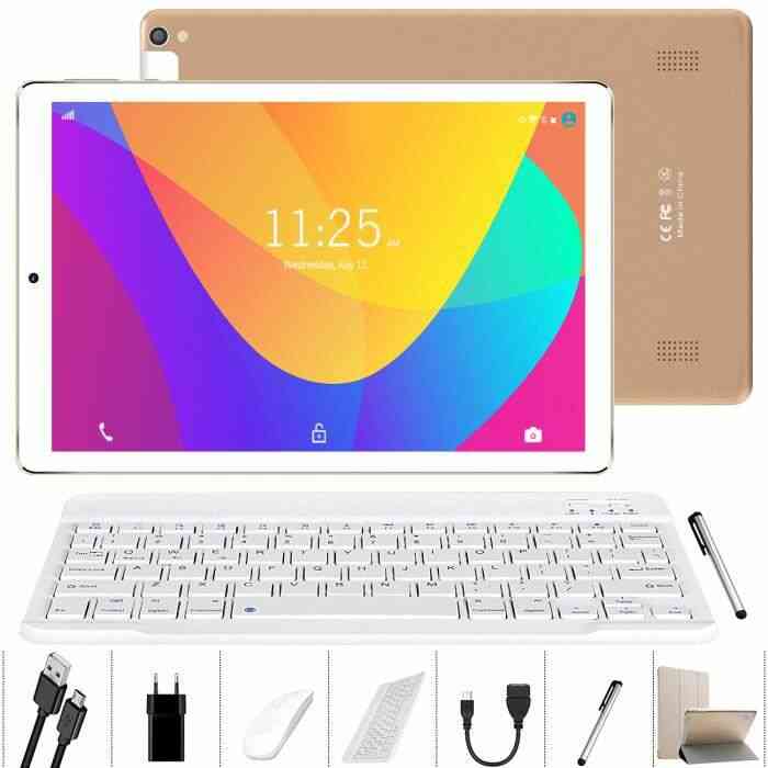 Où Trouver Tablette Tactile 4G 10 Pouces-YOTOPT Android 10.0 4Go RAM, 64Go  Stockage, Quad-core, Clavier Qwerty, Noir Le Moins Cher