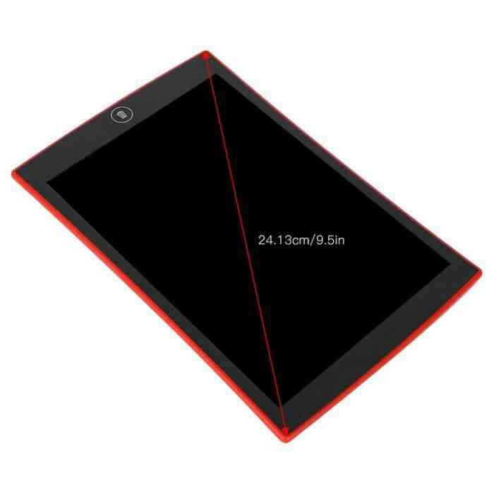 9.5in LCD Dessin Tablette Rechargeable Main Écriture Tablette Couleur Écriture avec Batterie Intégrée (Rouge)-LAF