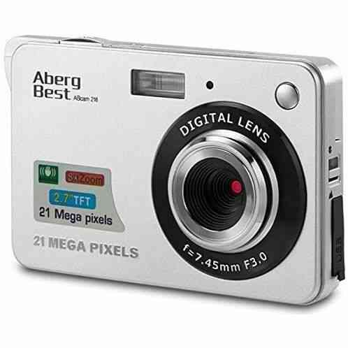 AbergBest Appareil Photo 21 Mega Pixels 2.7 LCD Rechargeable HD Digital Camera Caméra vidéo numérique pour Les étudiants, Les Enfant
