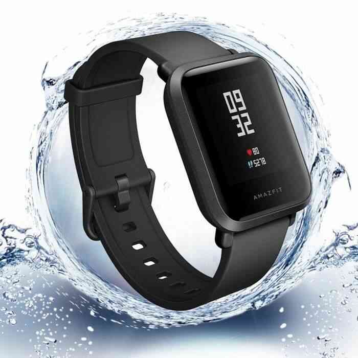 Amazfit Xiaomi Smartwatch Montre Connectée Bracelet GPS de Running Tracker d'activité Cardio Noir
