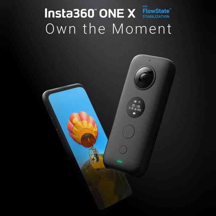 APPAREIL PHOTO Insta360 ONE X Caméra Sport Sport 5.7K vidéo VR 360 pour iPhone et Android