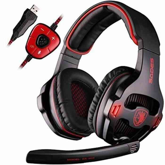 Athlete - Pro casque gaming ps4，pour(PC-PS4- USB, lumière LED,Dolby Surround 7.1)Nintendo Switch-Smartphone