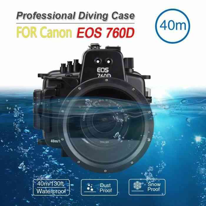 Boitier Etanche Camera CANON EOS 760D Sous-Marin Compatible 18-135mm Lentille