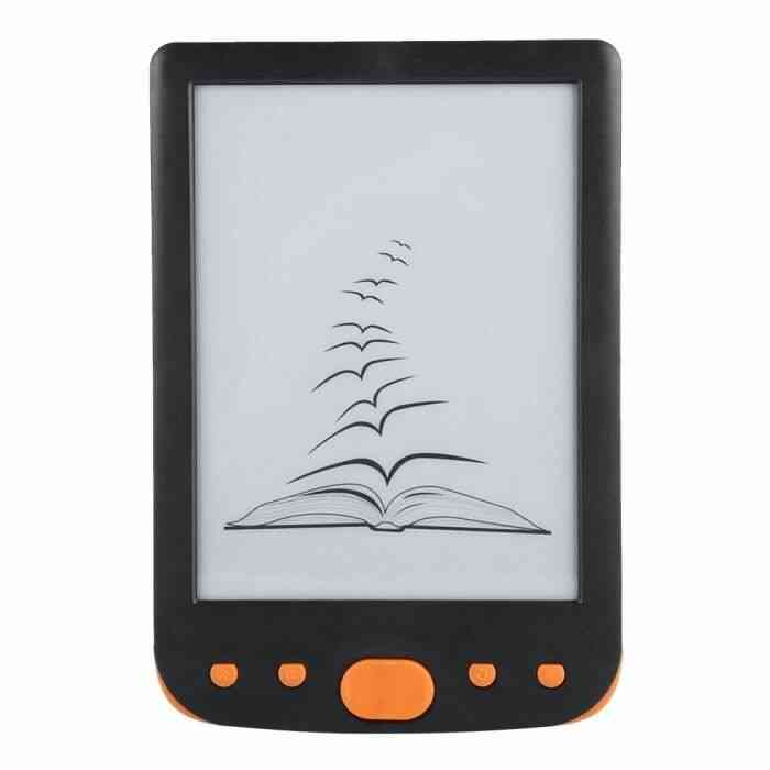 BOYOU Liseuse numérique E-Ink HD 6 pouces Carte TF 32Go - Orange