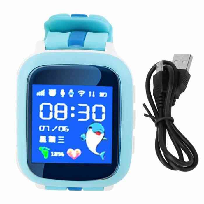 BOYOU Smart Kid Watch Positionner SOS WIFI Anti-Perdu GPS Suivi Montre Intelligente Montre (Bleu)