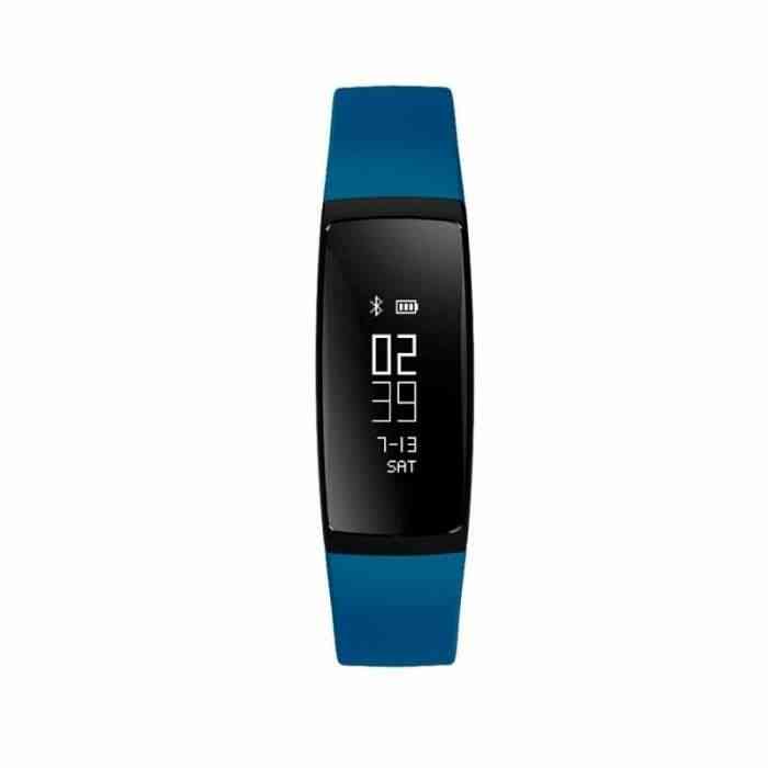 Bracelet connecté ios android montre sport bluetooth cardiomètre waterproof Bleu
