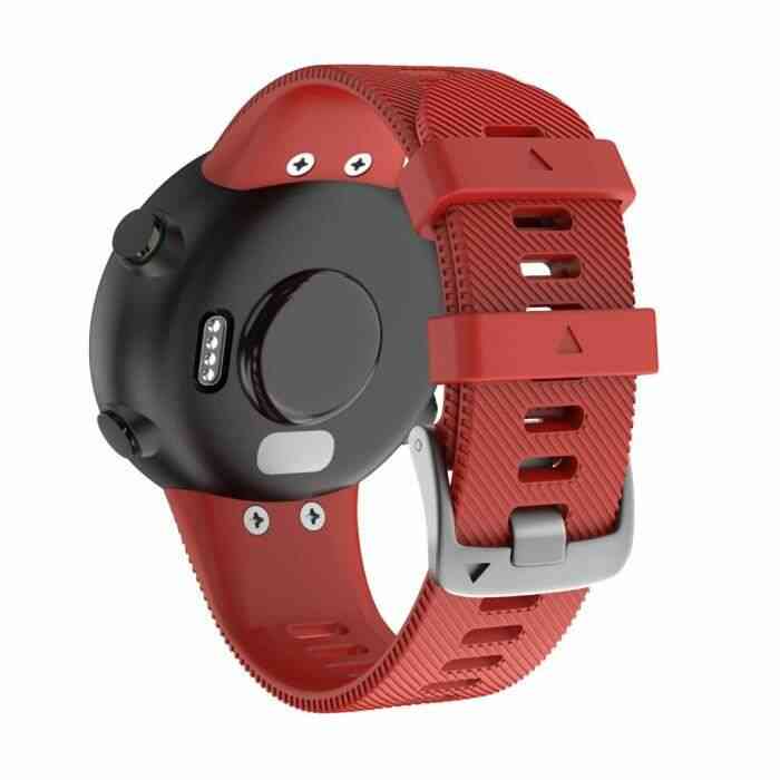 Bracelet de montre Compatible avec Garmin Forerunner 45S 18mm, Gel de silice Rouge Yuanliae6090