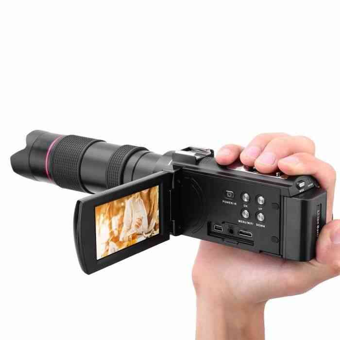 Caméra vidéo numérique HDR-AE8 4K HD WIFI intelligent avec zoom tactile 16X de 3 pouces (n ° 2)