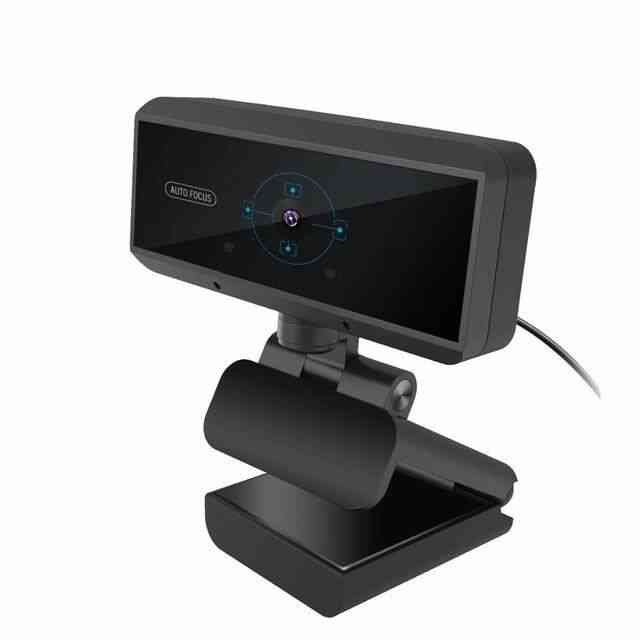 Caméra Web HD 1080P avec microphone intégré et mise au point automatique pour ordinateur portable PC Noir