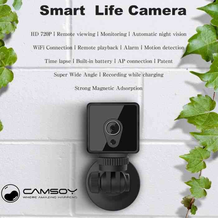Camsoy S1 WiFi Mini caméra HD 1080P IP P2P Night Vision à distance Home Security Cam