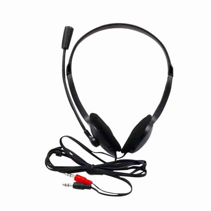 Casque audio,3.5mm filaire stéréo casque anti bruit écouteur Microphone réglable bandeau pour ordinateur portable bureau casque