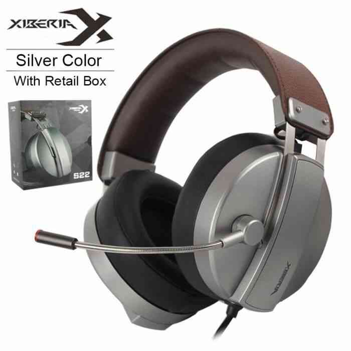 Casque audio XIBERIA S22 casque PS4 casque de jeu meilleur 3.5mm PC Gamer casque stéréo avec Microphone pour - Silver withRetailBox