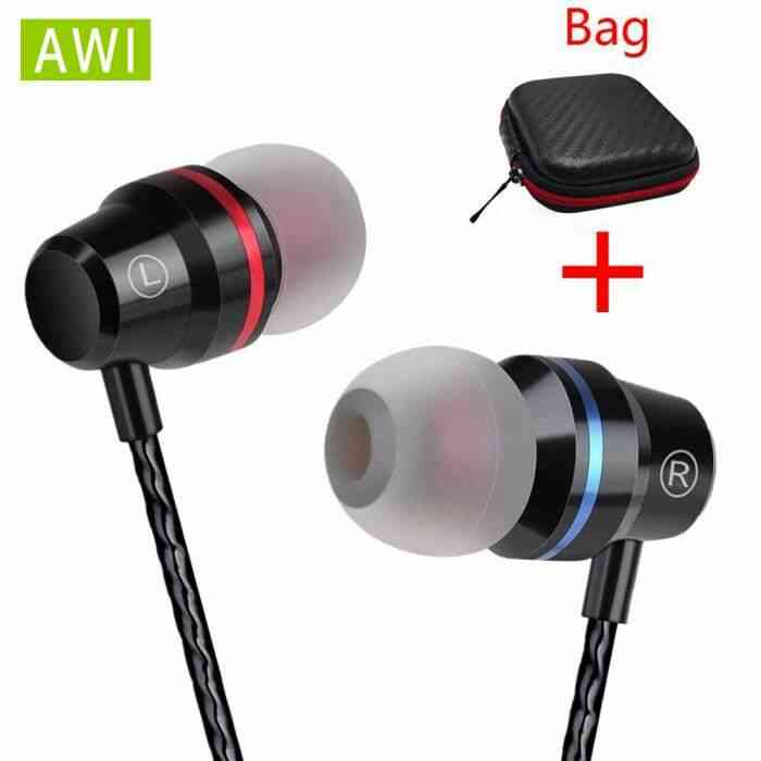 Casque écouteur Super Bass AWI M5 avec micro 3.5mm casque de jeu Sport pour téléphones Xiaomi Samsung iPhone fone de ouvido MP3