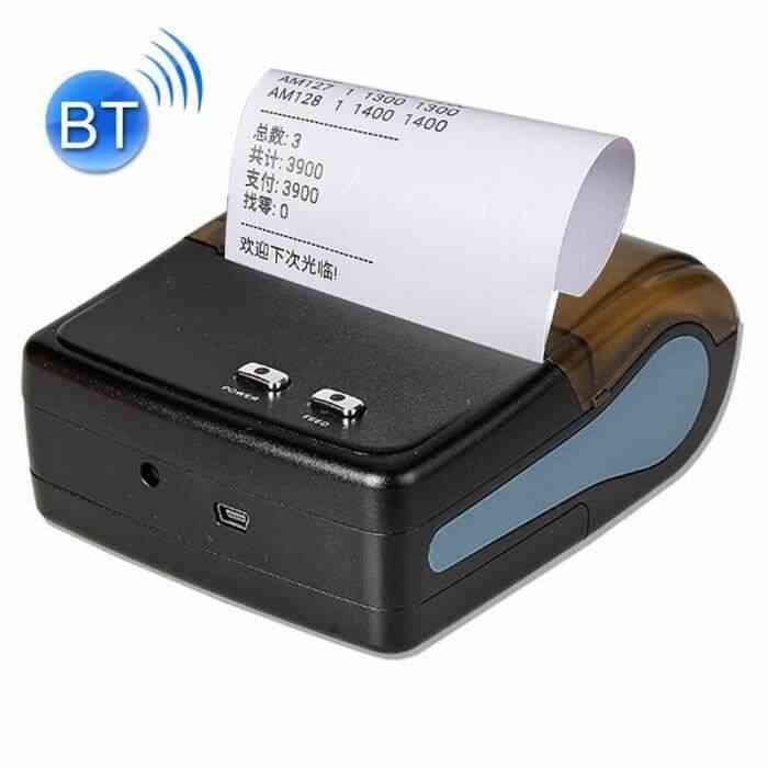 Imprimante à reçu Wewoo Etiqueteuse noir imprimante thermique de reçu de position de bluetooth de portable 80mm