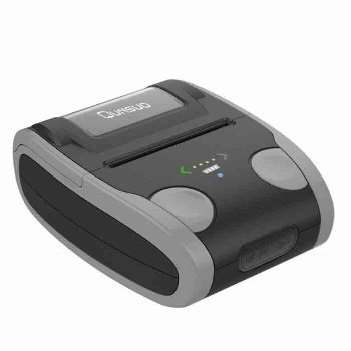 Imprimante à reçu Wewoo Etiqueteuse gris imprimante thermique de reçu de position de bluetooth de 58mm portatif