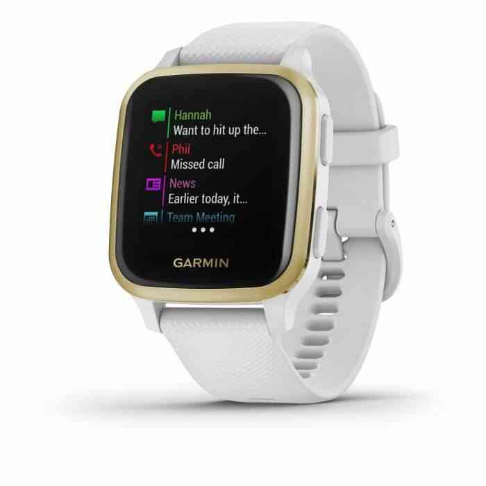GARMIN Venu Sq - White/Light Gold - Montre GPS de sport connectée santé et bien-être 1