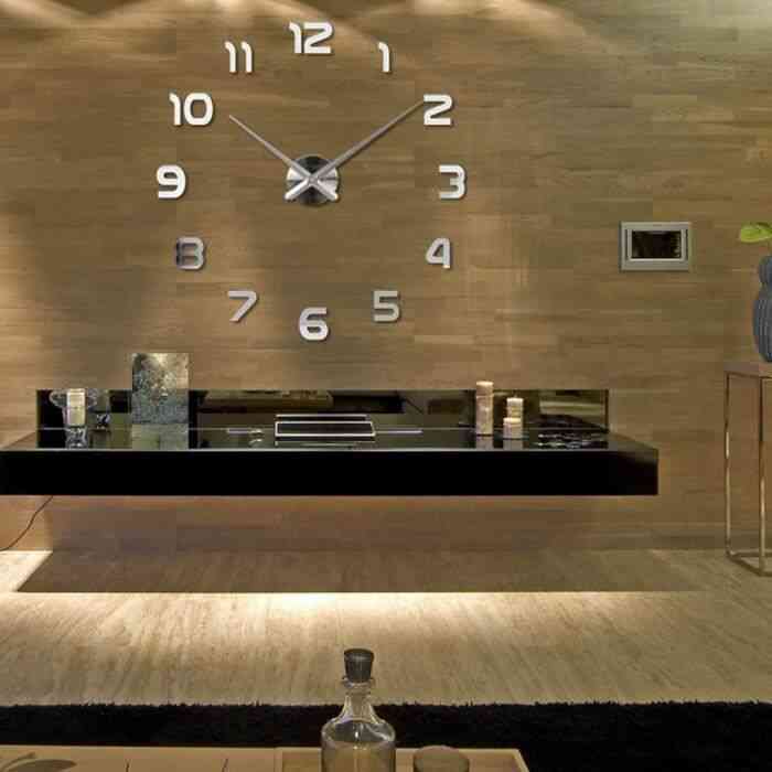 Horloge murale bricolage 3D horloge à Quartz montre décorative Horloges murales de chiffres arabes
