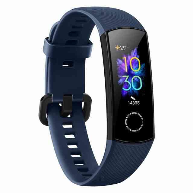Huawei Honor Band 5 Bracelet Intelligent Bluetooth Version Globale AMOLED Moniteur Fréquence Cardiaque Fitness Sommeil Bleu