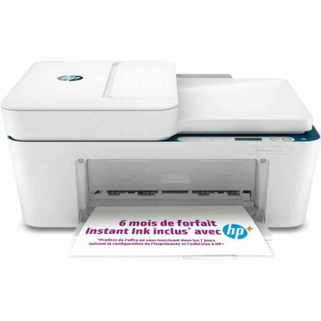 Imprimante multifonction Hp Deskjet 4130e tout-en-un Jet dencre couleur Copie Scan - 6 mois d Instant ink inclus avec HP+ 1
