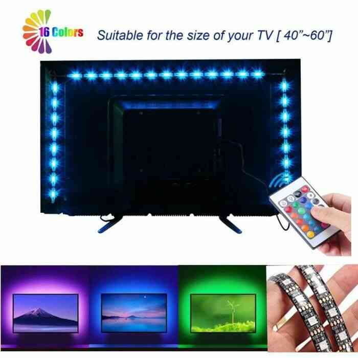 Lumières de bande de rétroéclairage de VIPMOON LED TV, kit déclairage noir de barre de conseil de TV de conseil de 5V 5050 60SMD/M