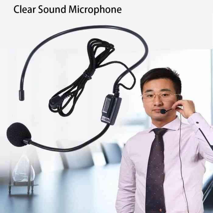 microphone à son clair professionnel pour haut-parleur amplificateur de voix avec prise 3,5 mm