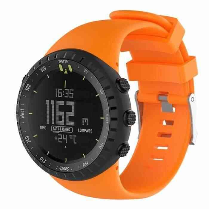 Mode Bracelet de remplacement en silicone Avec des outils pour Suunto Core Sports Montre（orange） la22856