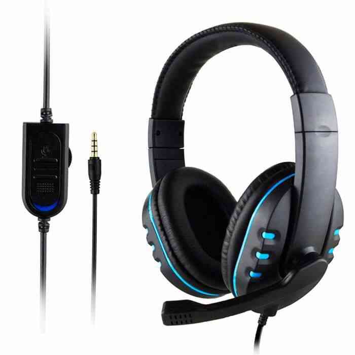 New Gaming Headset Commande vocale filaire HI-FI qualité sonore Pour PS4 Noir @coniada2883