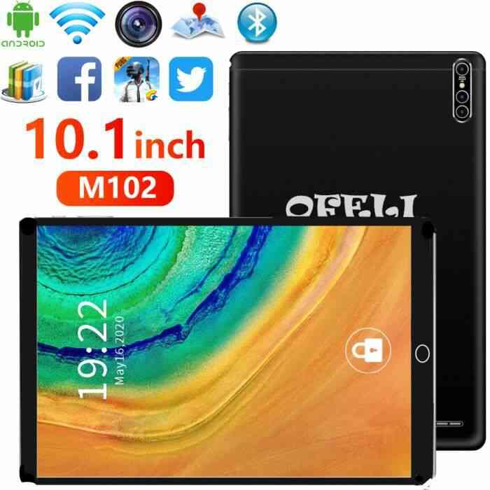 OFELI® Version Globale -M102- Noir 10.1 pouces HD écran Tablette Octa Core 4GO RAM 64GO ROM WIFI GPS Netfilx Google Play
