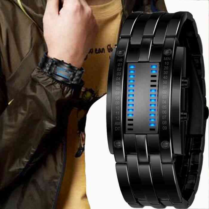 OLSEA®Montre-bracelet étanche en acier au tungstène Iron Man montre montre étudiante masculine et féminine