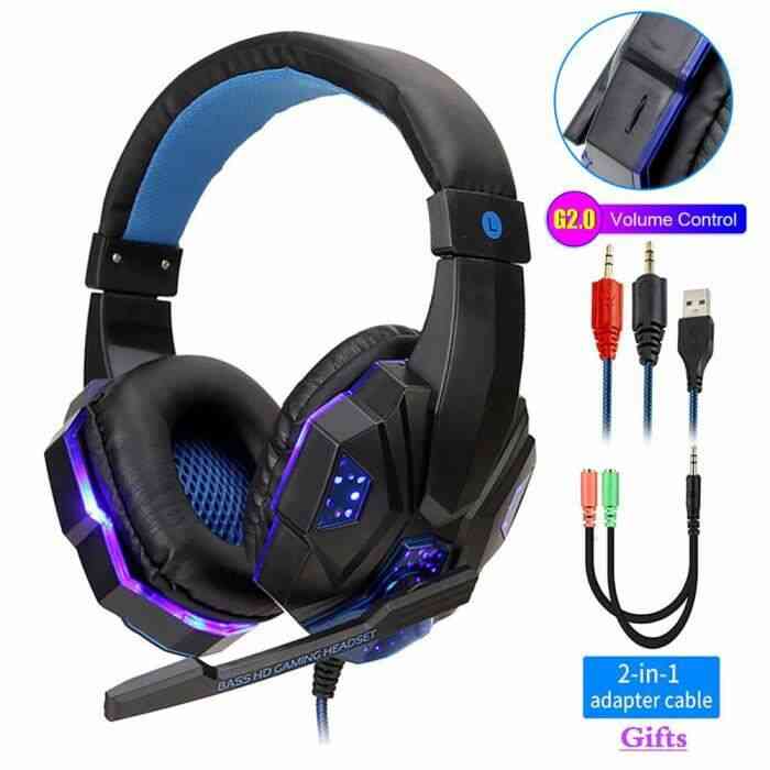 PC Player Headset Subwoofer Stereo Computer Game Headset PS4 Player (with Wire Headset) Men's Headphone Player Headphone