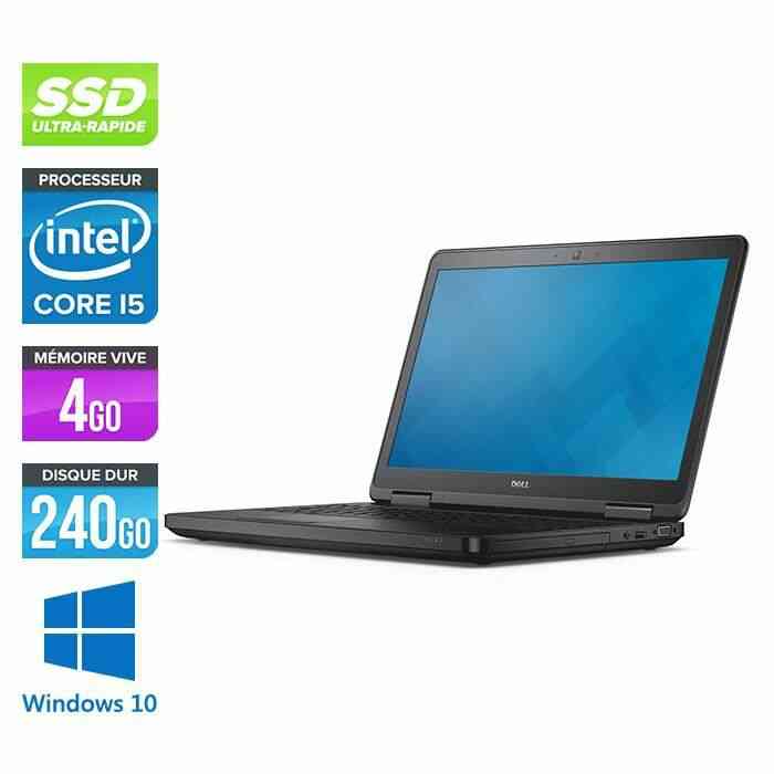 Pc portable Dell E5540 - i5-4300U - 4 Go -240Go SSD-Windows 10
