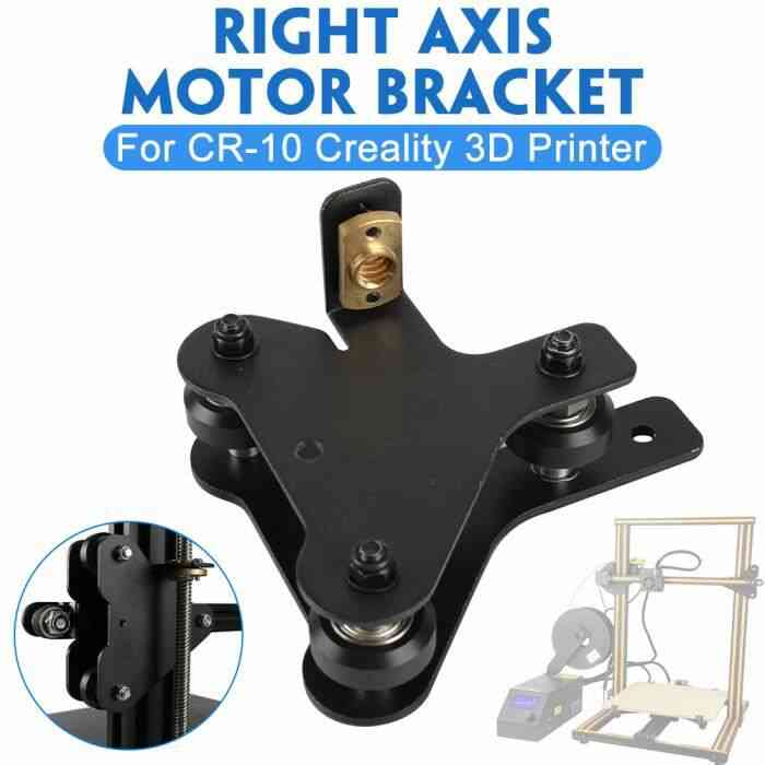 Plaque de support de montage de moteur S4 S5 axe X droite avec poulie et écrou T8 pour imprimante 3D CR-10 Creality