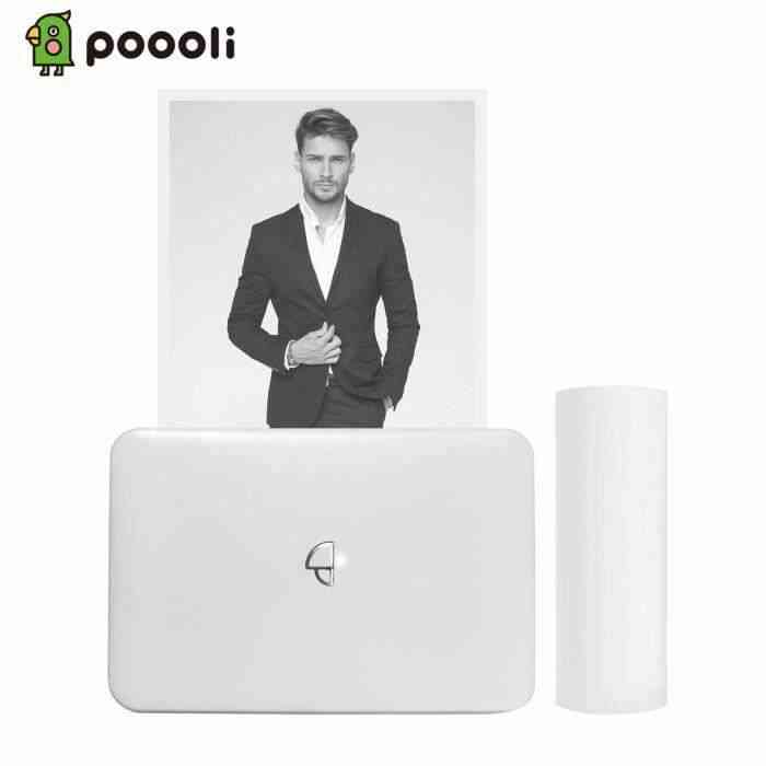 Poooli L3 Imprimante thermique 300dpi BT Connection Compatible avec Android iOS Windows Mac pour Photo Notes Listes Impression