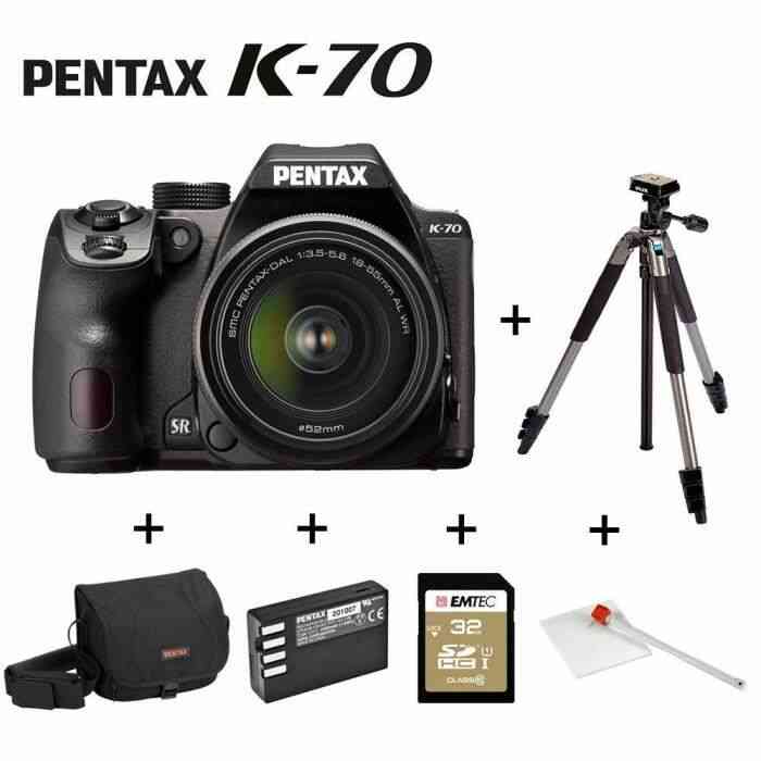 Reflex numérique PENTAX K-70 résistant aux intempéries : Capteur 24,2 mégapixels haute performance, viseur optique avec couverture