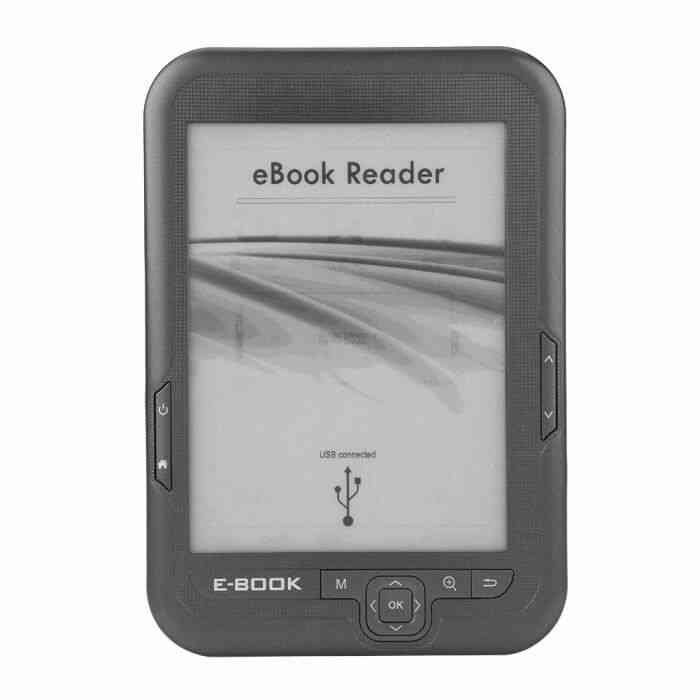 Romantic Liseuse numérique E-book Reader portable 6 pouces 4 Go + 32 Go 800x600 300DPI avec Etui