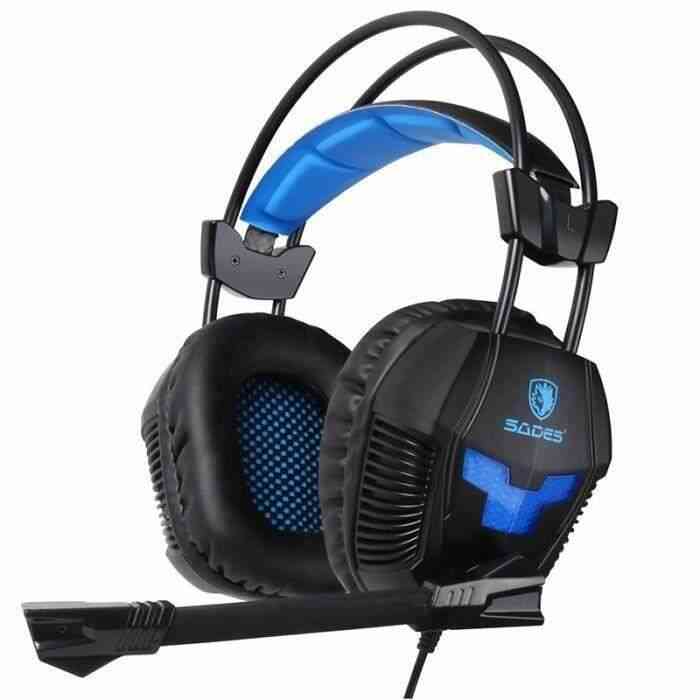 SADES A921 Casque Gamer pour PS4 Xbox One Nintendo Switchdirect Esports Headset- Bleu noir L0C94