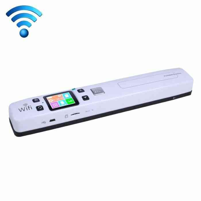 Scanner Portable à plat Wifi Windows Mac OS Scanneur USB LCD LED PDF JPG Blanc - YONIS