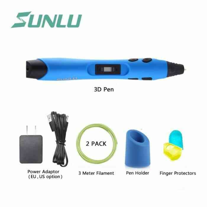 Stylo 3D,SUNLU 3D imprimante stylo SL 300 nouveau bricolage cadeau livraison gratuite avec royaume uni ue prise - Type SL-300-Blue