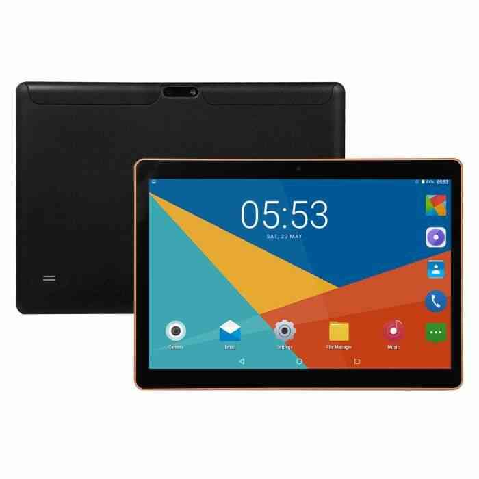 Tablette 10.1 pouces 4G-LTE Android 8.1 Bluetooth PC 6 + 64G 2 SIM avec tablette GPS Black UK plug