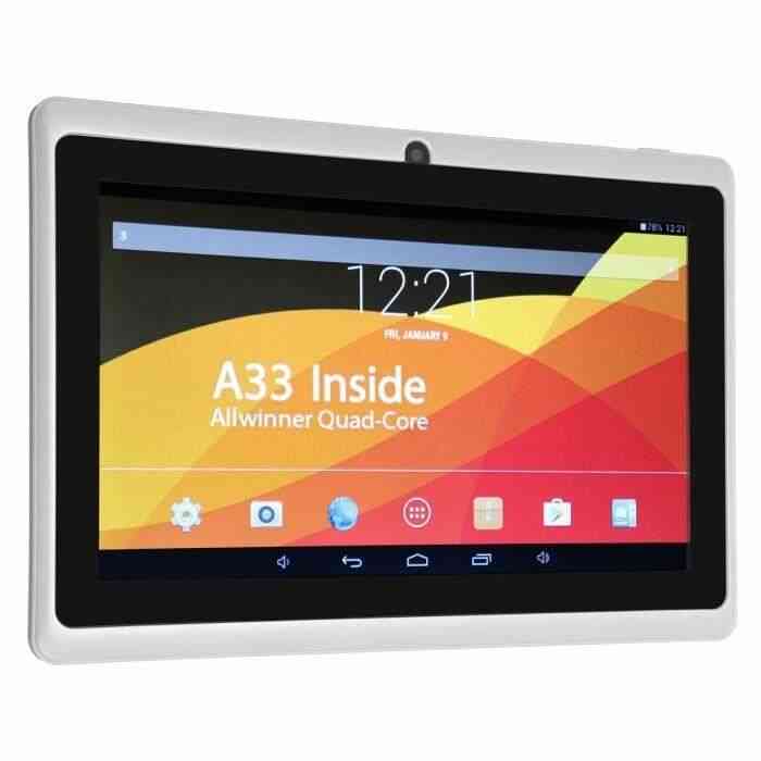 Tablette PC 7 Pouce LCD Android 4.4 Quad Core 8GB 512MB Double Caméra bluetooth Wifi PRISE US 220V+écouteur BLANC ma53991