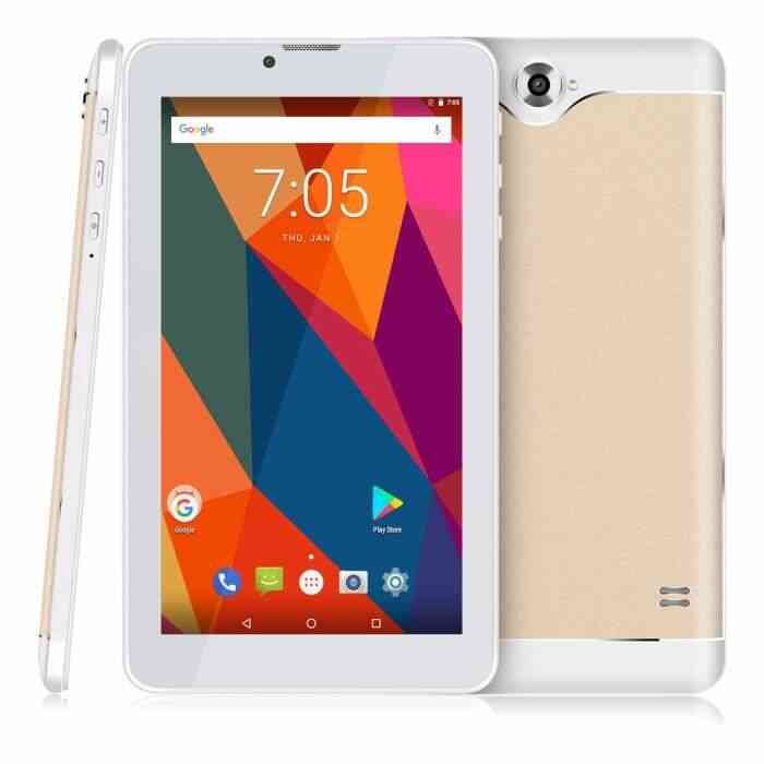 Tablette Tactile 7 Pouces 3G Android 7.0 Quad Core 1,3 GHz Double Slot de SIM Carte(RAM 1GB+ROM 8GB)