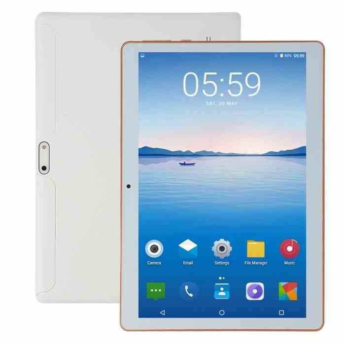 Tablette tactile K107 - 64Go - 4Go RAM - 10.1Pouces HD - Android 9.0 - Quad Core- 4G Double SIM,WiFi,GPS - Oro