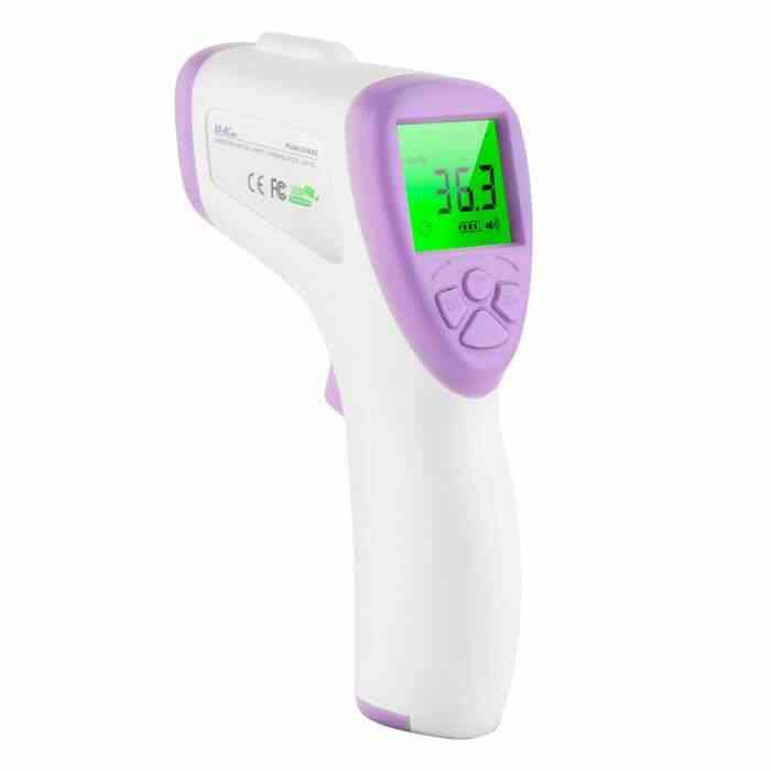 U-Kiss Thermomètre frontal portable Thermomètre infrarouge sans contact (batterie non incluse)