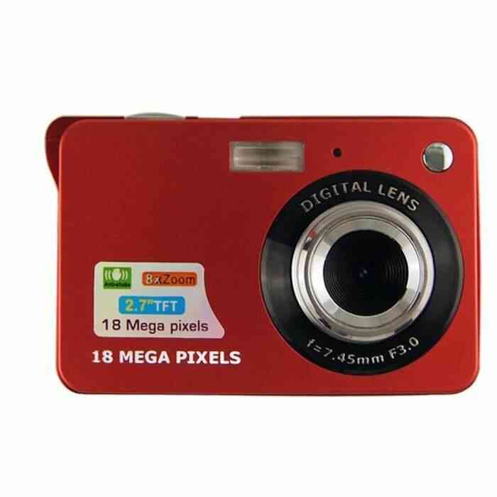 Zoom 8X Appareil photo numérique compact - 18 mégapixels -1080P - Rouge